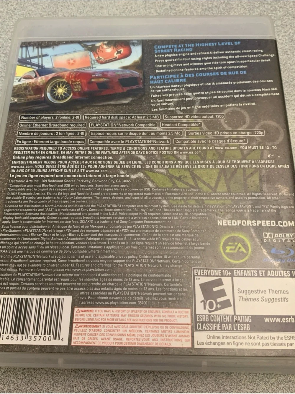 Need for Speed: ProStreet (PlayStation 3- PS3) CIB Complete -EA - Picture 5 of 5
